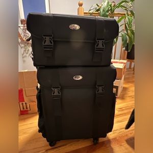 Large 2in1 Rolling Train Case For Freelancer / Makeup Storage
